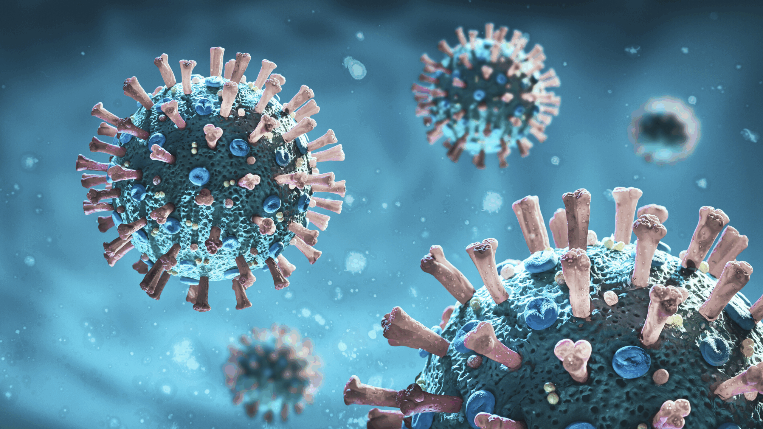 3D illustration of coronavirus.